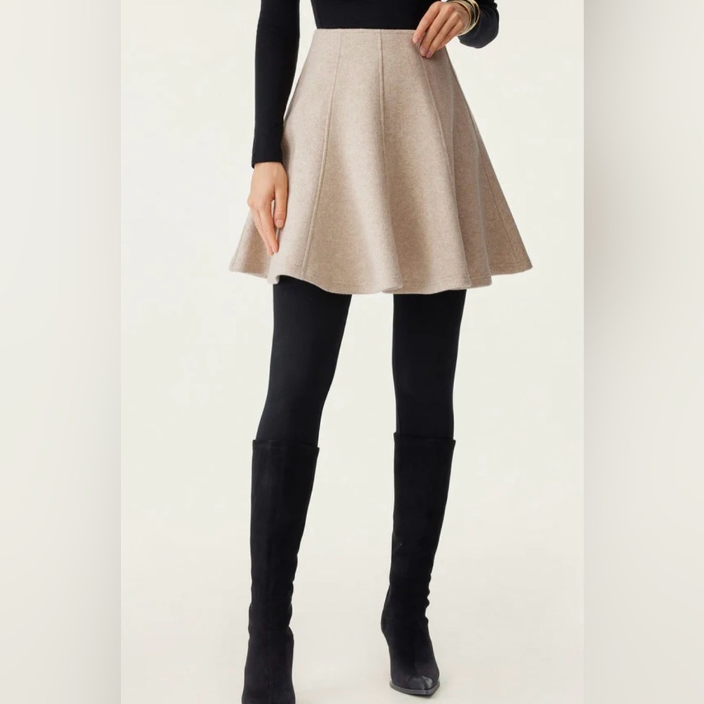 NWT- OGL Beige A-Line Flared Skirt